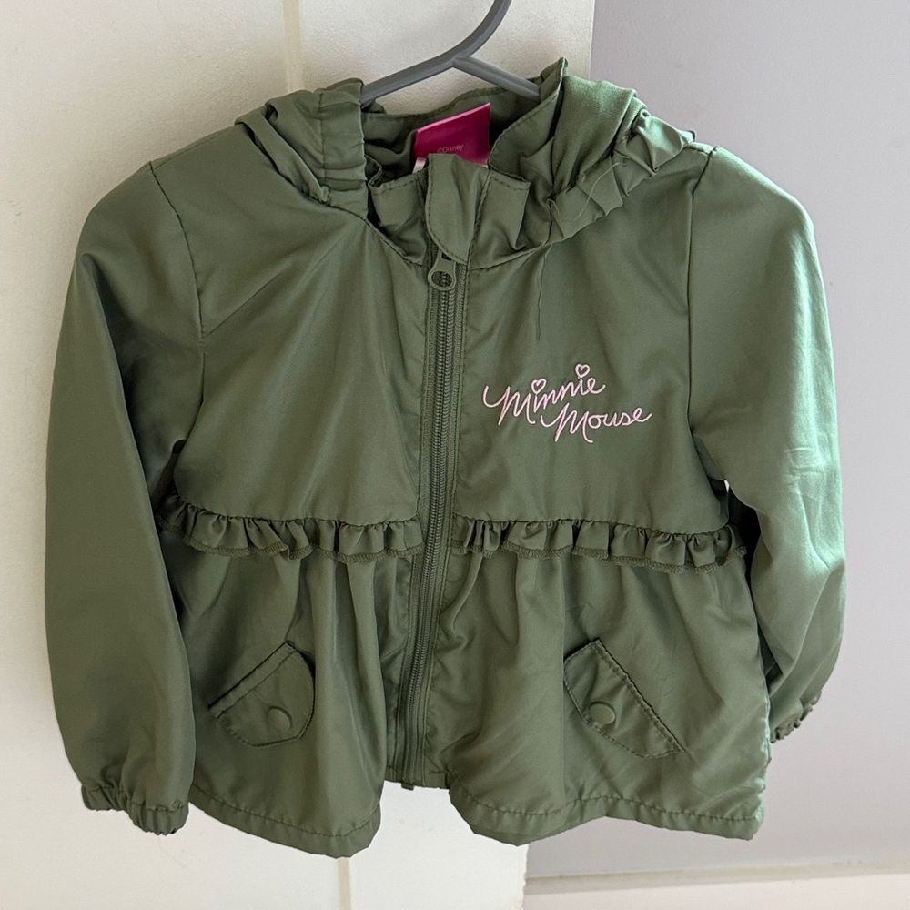 Little Girls Green Minnie Mouse Jacket - 3T